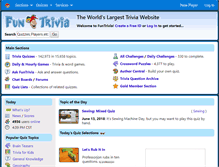 Tablet Screenshot of funtrivia.com